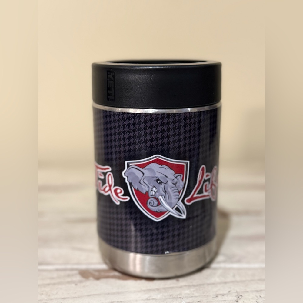 YETI Houndstooth UA Tide Life Stainless Steel Vacuum Insulated Rambler Colster